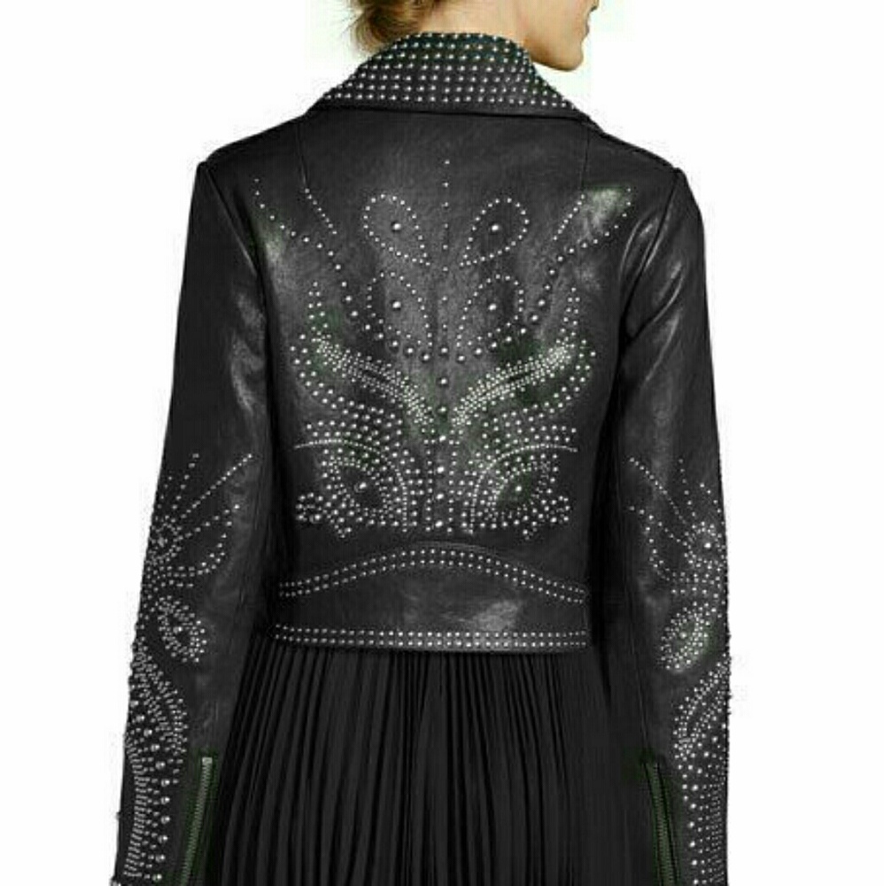NWT Alice and Olivia studded leather jacket *may trade for similar value items*